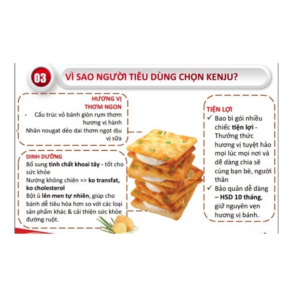 Combo 2 Túi Bánh Quy Richy Kenju Kem Dẻo 186gr - Hương Vị Nhật