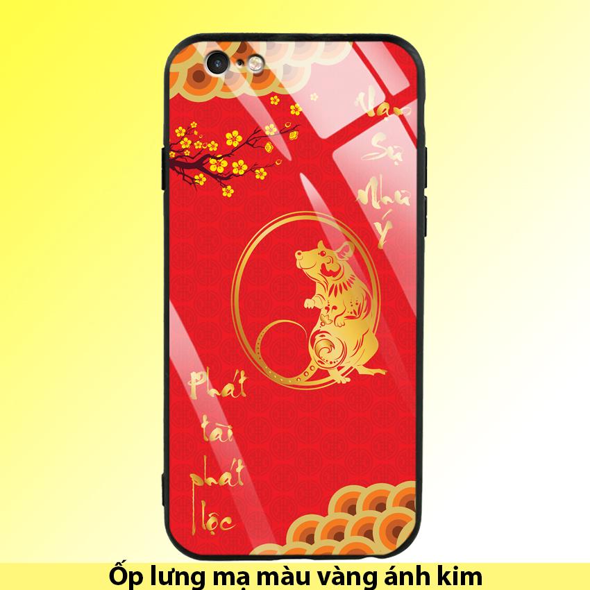 Ốp Lưng Họa Tiết Mạ Màu Vàng Ánh Kim cho điện thoại Iphone 6 / 6S - 03001 7985 MOUSE05 - Phát Tài Phát Lộc - Hàng Chính Hãng