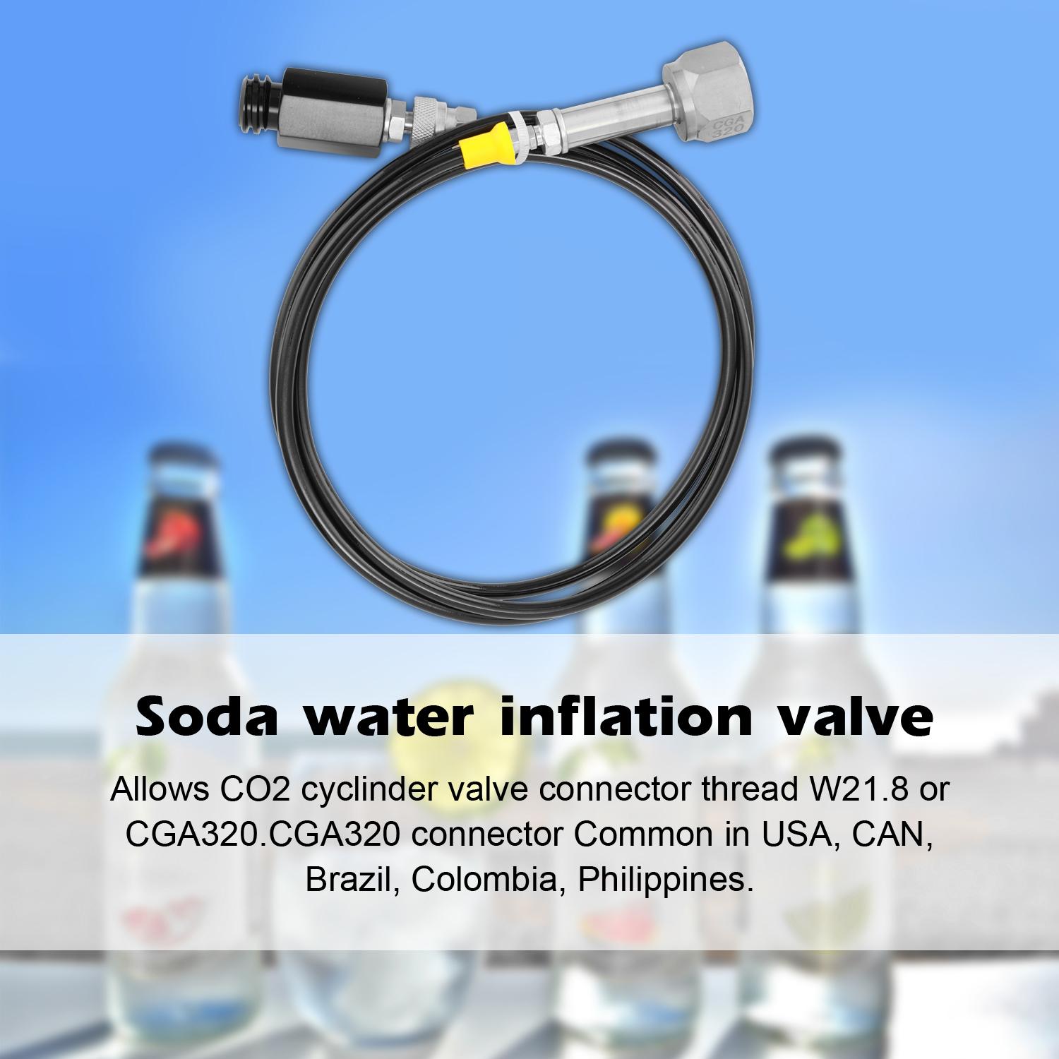 Bộ điều hợp nạp CO2 từ xi lanh lớn hơn vào xi lanh nhỏ hơn với Van thoát khí bằng thép không gỉ