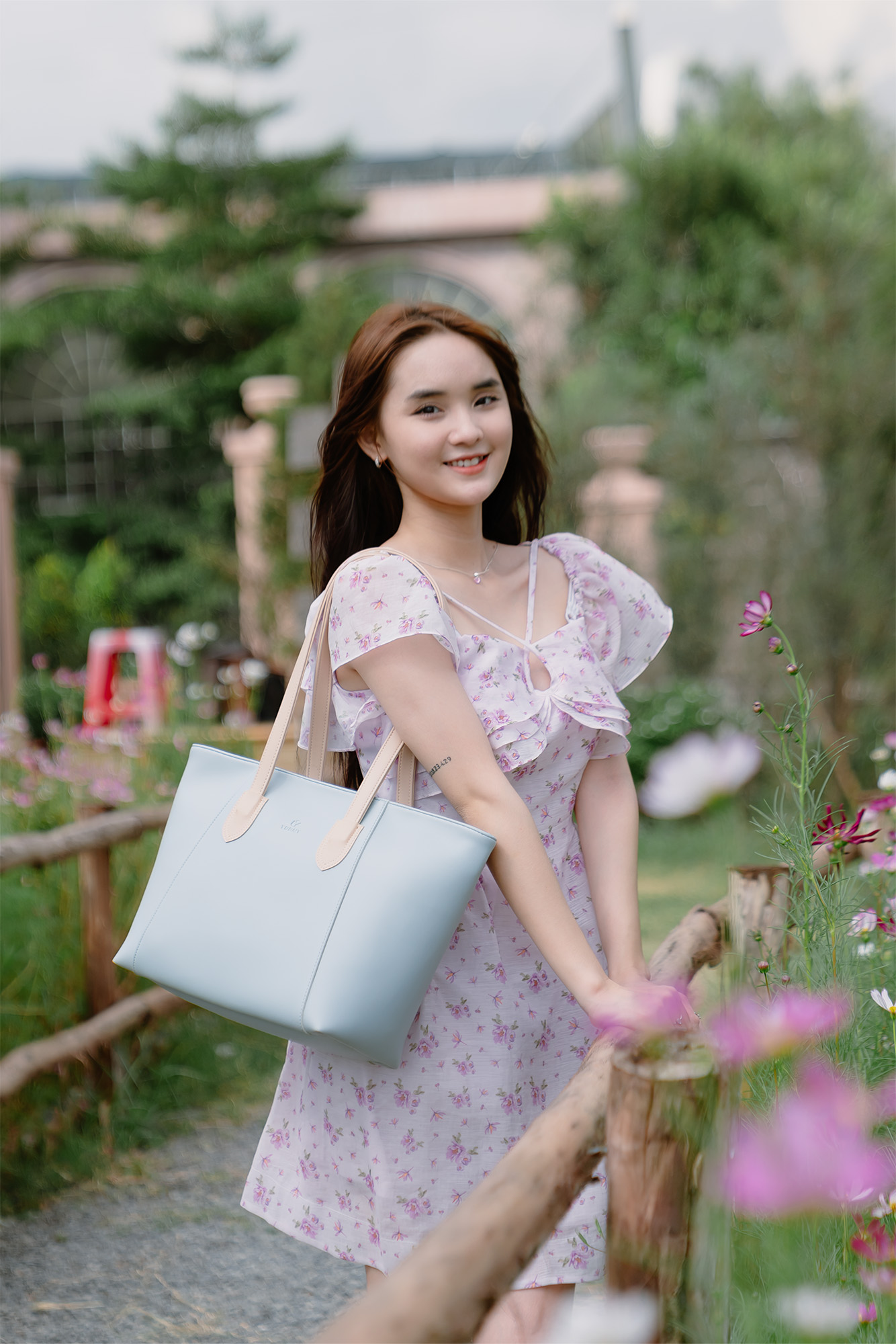 Túi xách da nữ công sở quai cầm phối màu YUUMY Seasand YTX43