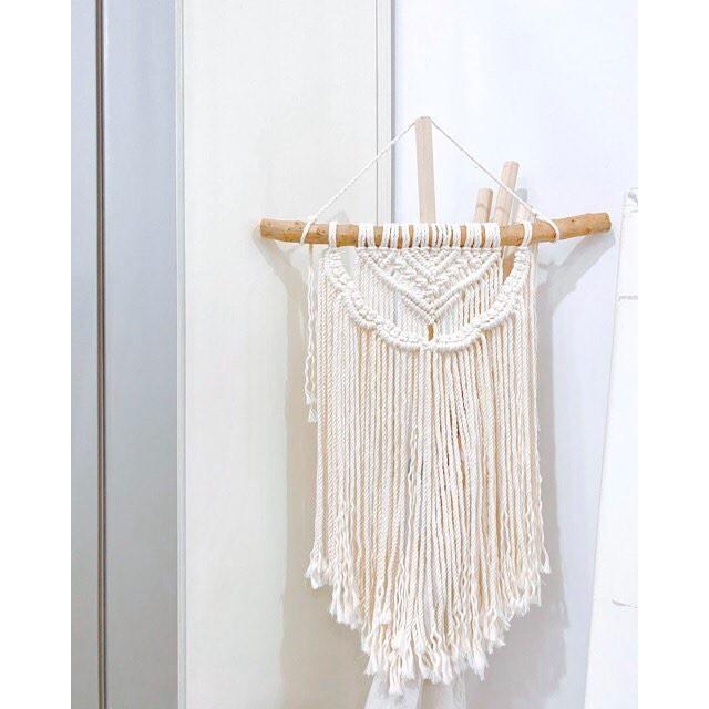    Macrame trang trí size nhỏ - dùng trang trí nhà cửa, nội thất không gian nhà bạn   - đủ màu