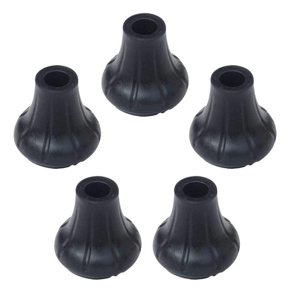 5pcs Trekking Pole Tips Walking Stick Cover Protector Climbing Gear