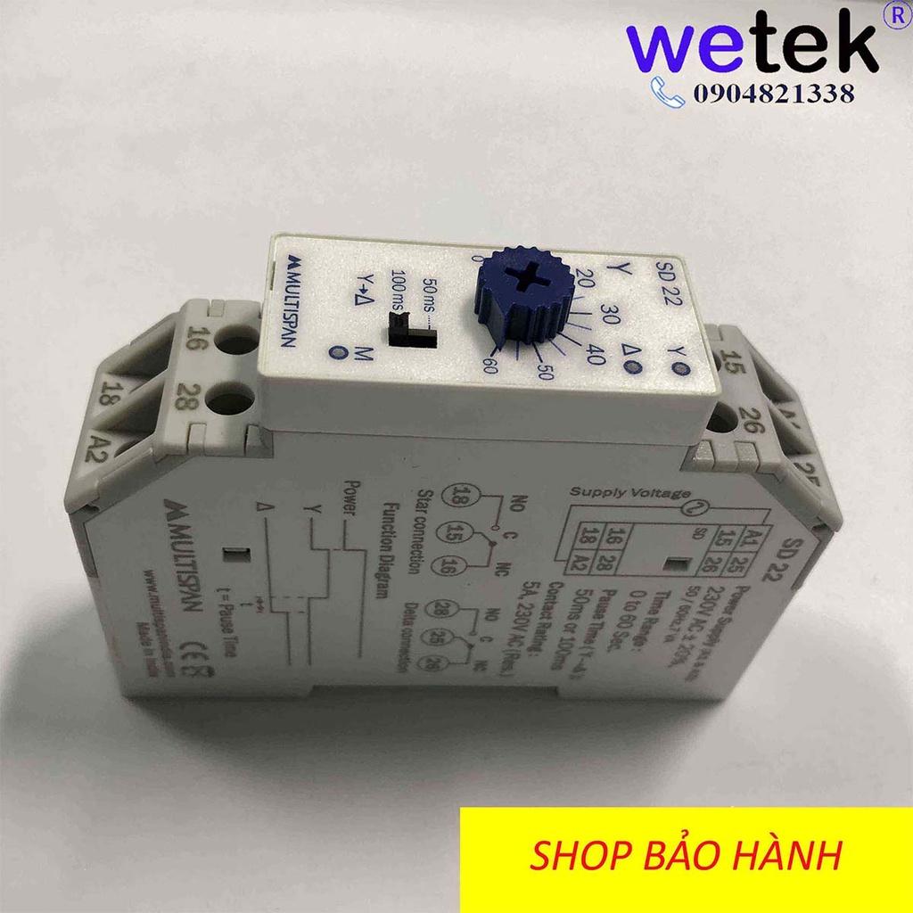 Multispan SD-22 Timer Sao Tam giác cài Din, nhỏ gọn và hiệu quả