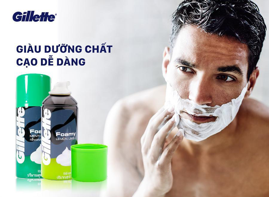 Bọt cạo râu Gillette Sensitive 300ml + Dao cạo râu Balea Men 10 cây