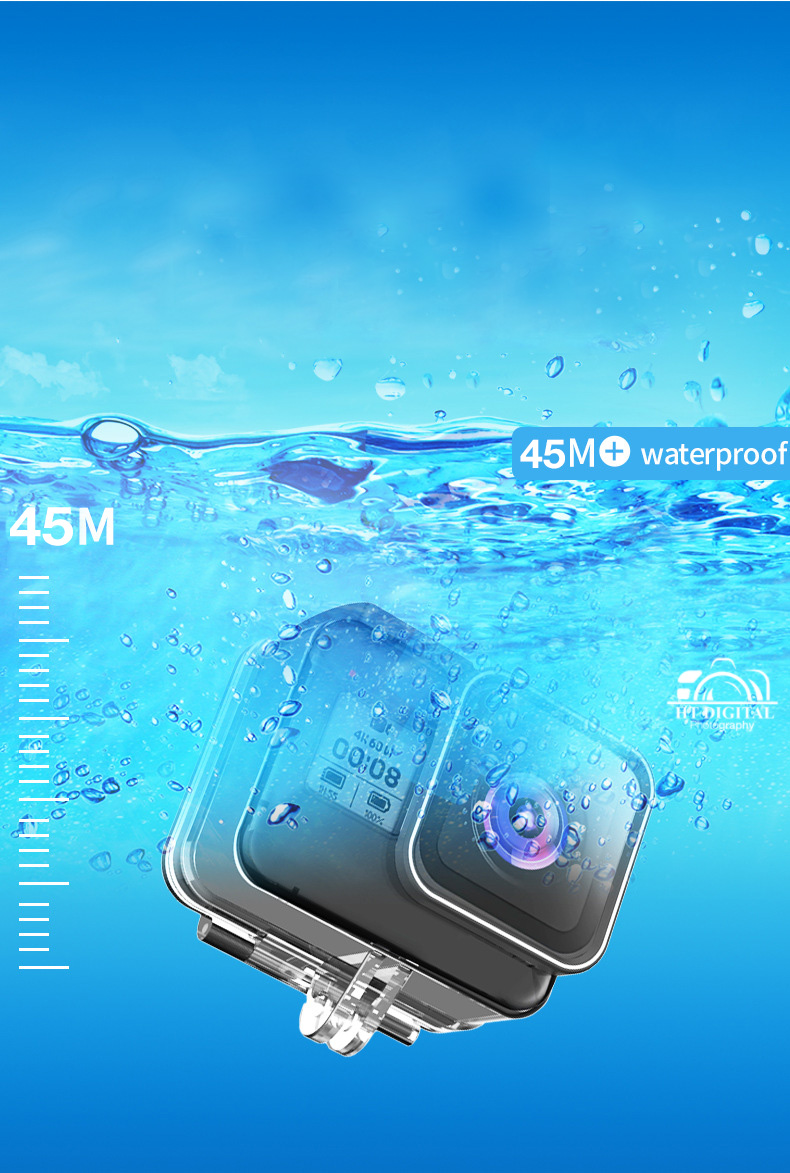 Vỏ Chống Nước GoPro 8 Telesin - Case Bảo Vệ Máy Quay Phim GoPro Hero 8 Black (Hàng chính hãng)