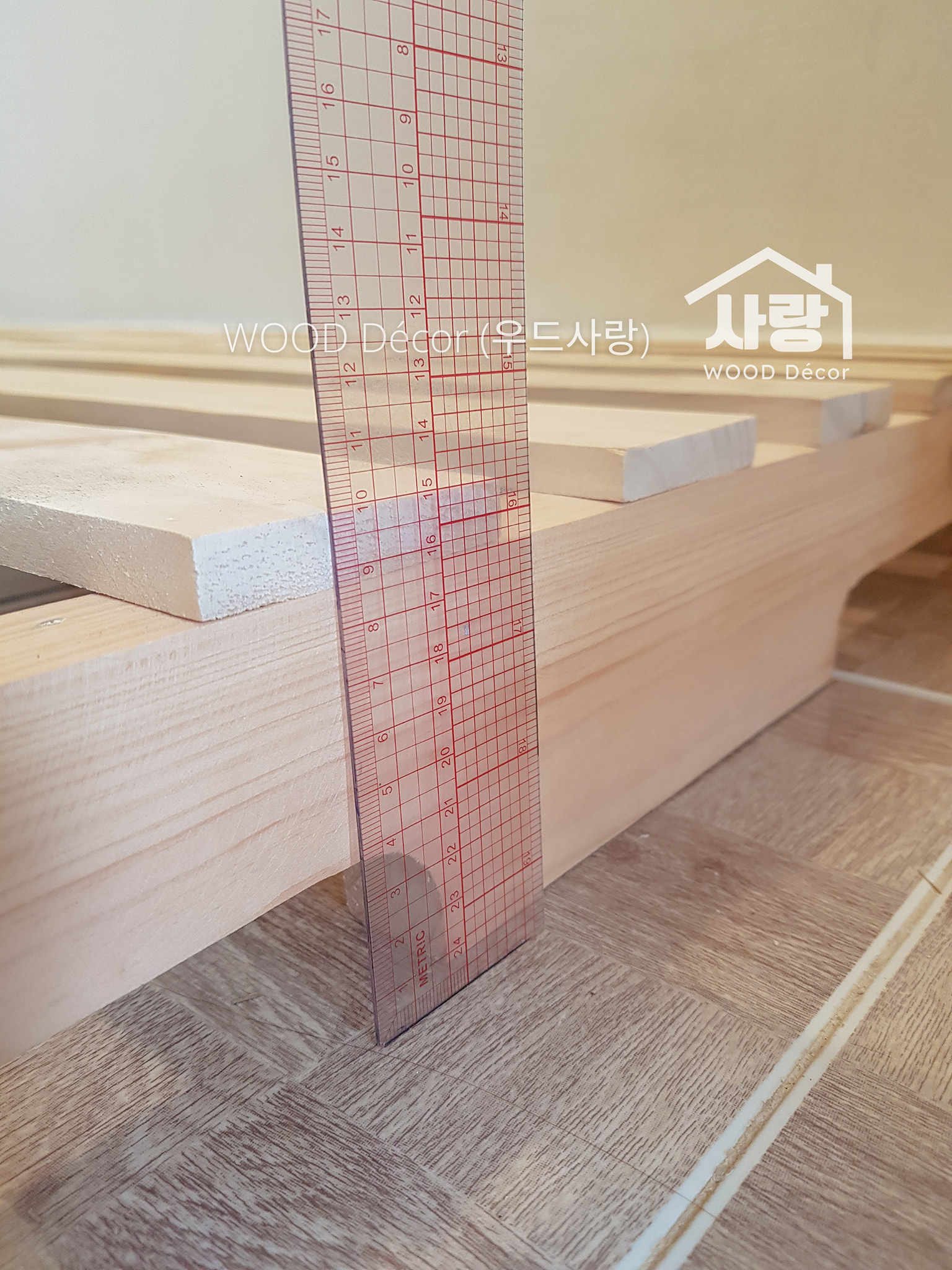 Giường gỗ Pallet truyền thống cao 10cm