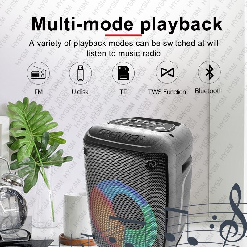 Super Subwofer Bluetooth loa không dây cao công suất cao Bass Bass Outdoor Sound Bar Caixa de SOM Radio di động TF/USB BT5.0 Màu