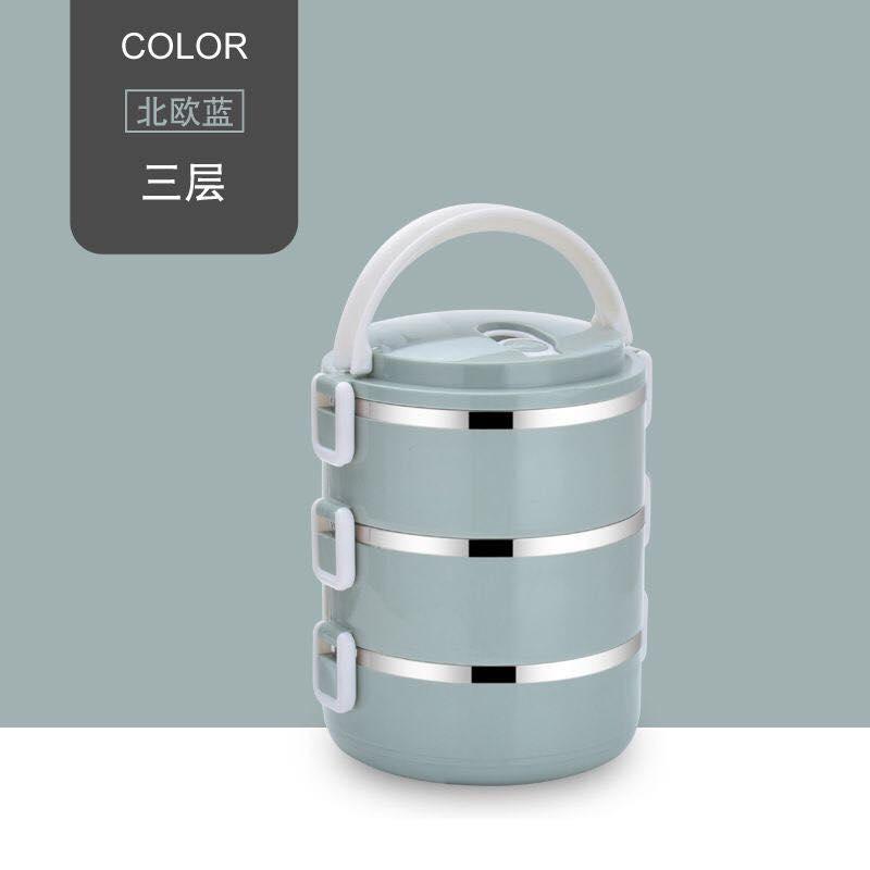 Cặp Lồng Lúa Mạch 3 Tầng Giữ Nhiệt Cao Cấp - Vận Chuyển Miễn Phí Toàn Quốc
