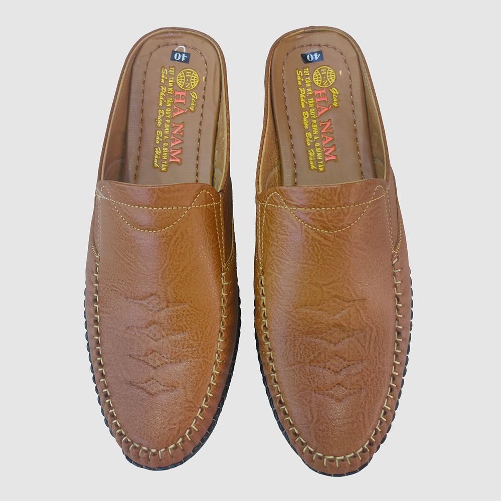 Dép Bít Mũi Nam Da Bò Thật TiTi ĐÔ Cao Cấp GSB20124d