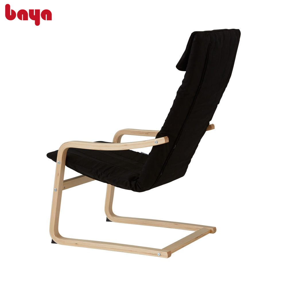 Ghế Bành Phong Cách Bắc Âu BAYA VIKING ALVAR Khung Gỗ Ván Ép Chắc Chắn, Đệm Ngồi Vải Cotton Mềm Mại Êm Ái Và Kiểu Dáng Uốn Cong Đẹp Mắt 1053654