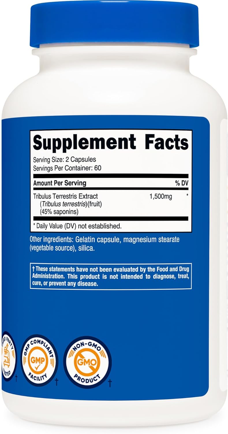 Nutricost Tribulus Terrestris Extract 1500mg (120 -240 viên) Hỗ Trợ Sức Khỏe Nam Giới Tăng Cường Testosterone Hiệu Quả