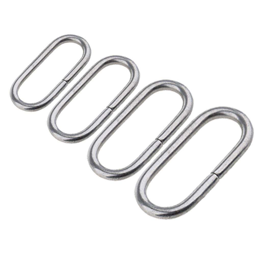 4 Piece Stainless Steel Nylon  Strap Belt Loop  Keeper
