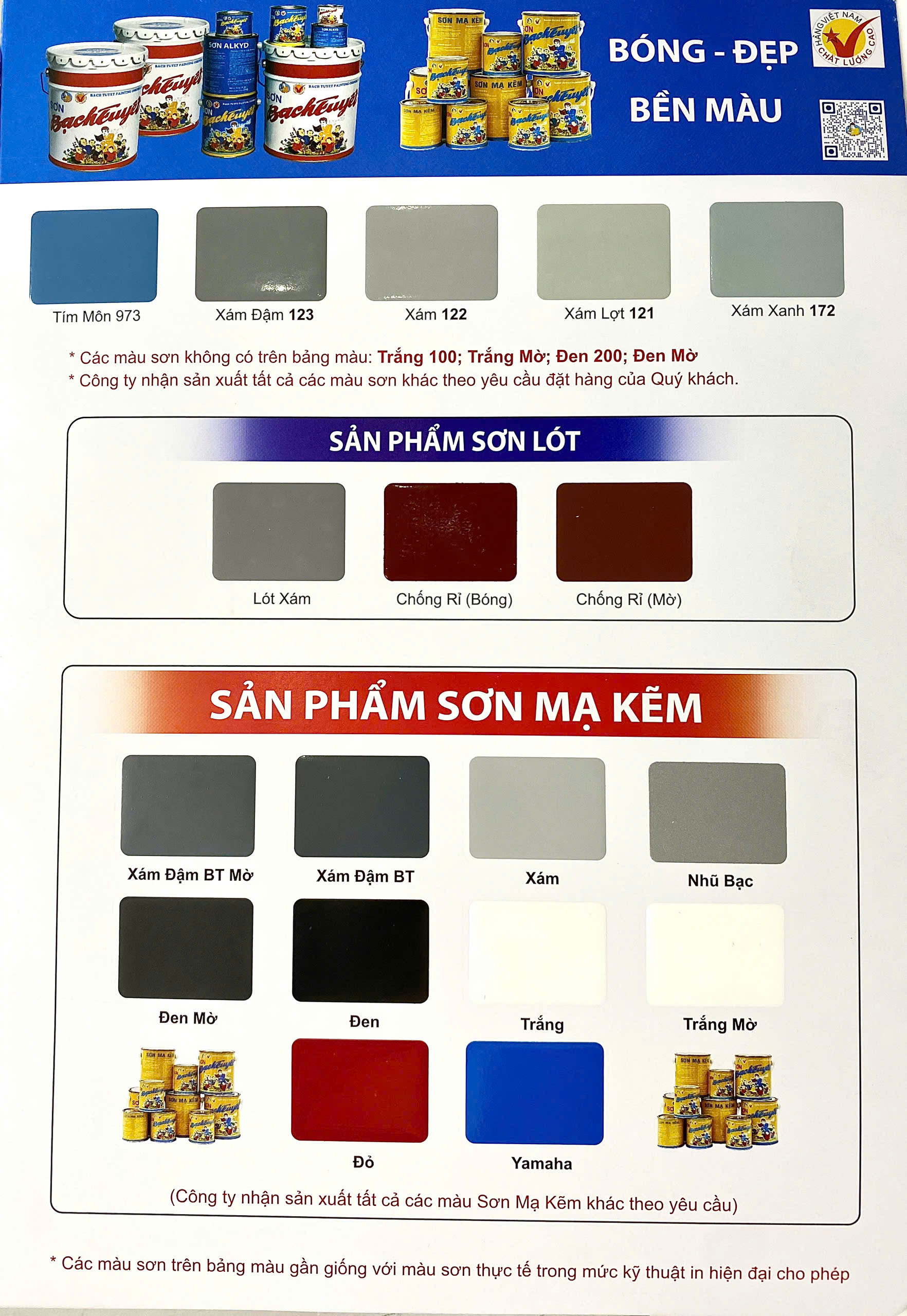 Sơn dầu Bạch Tuyết màu Yamaha đậm 736 2.8kg