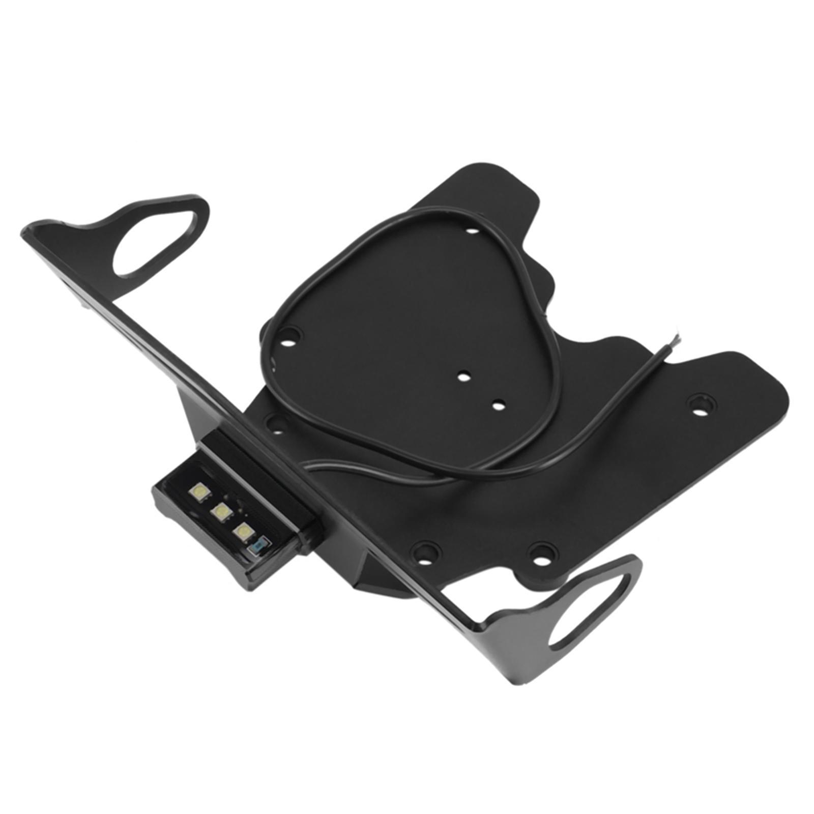 Motorcycle Rear License Plate Holder Bracket for Yamaha Tenere 700 Black