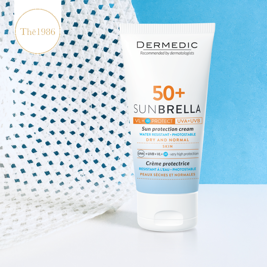 Kem chống nắng dành cho da khô thiếu nước Dermedic Sunbrella SPF 50+ Sun Protection Cream Dry And Normal Skin 50g