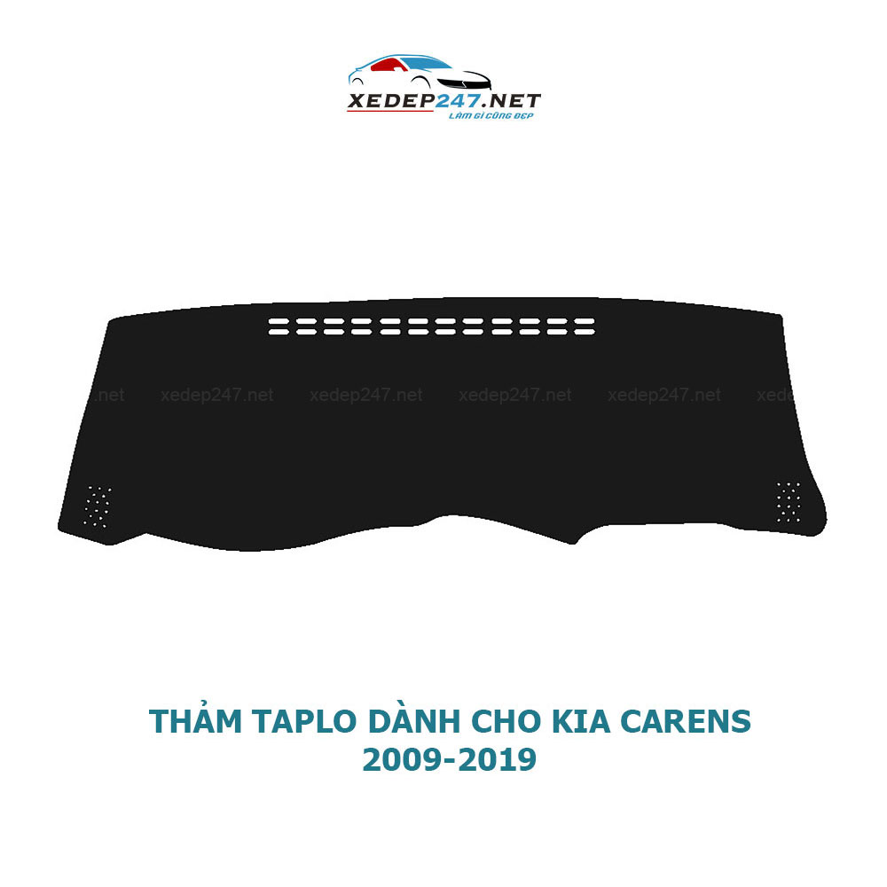 Thảm Taplo dành cho xe Kia Carens 2009-2019 chất liệu Nhung, da Carbon, da vân gỗ