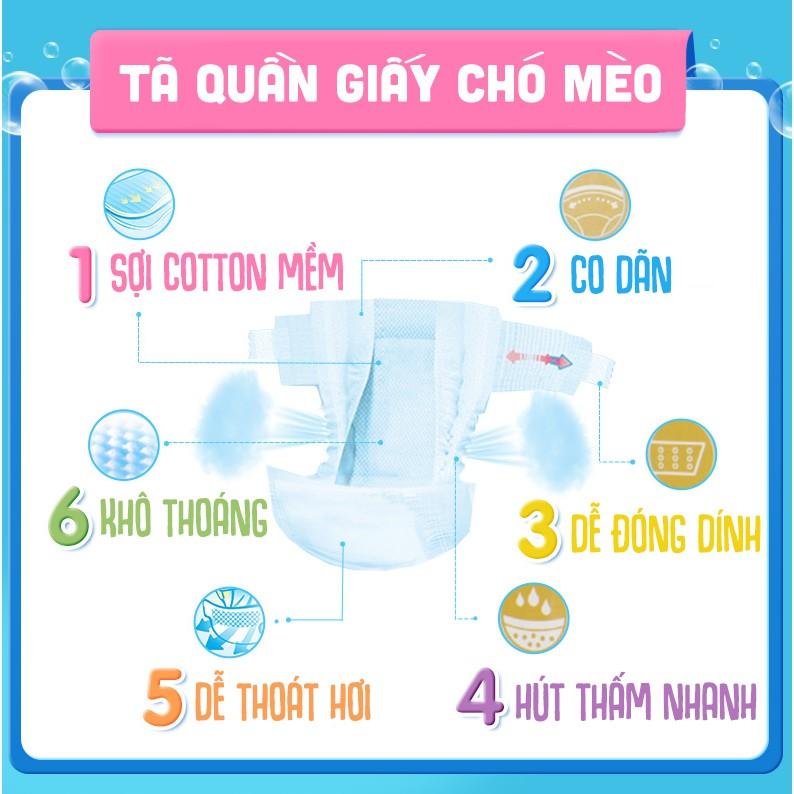 TÃ QUẦN (BỈM) GIẤY CHO CHÓ MÈO (KỲ SALO, VỆ SINH KHÓ KIỂM SOÁT)