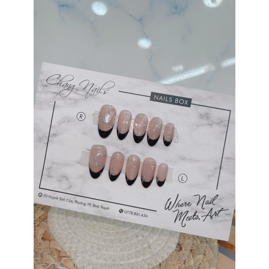 Nail Box thiết kế thủ công ChangNails - Họa tiết kim tuyến đơn giản