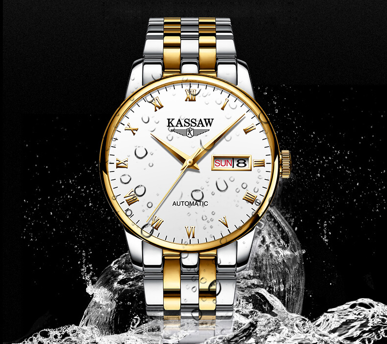 Đồng hồ nam chính hãng KASSAW K853-1 chống nước,chống xước,kính sapphire ,hàng mới 100% ,Đồng hồ cơ