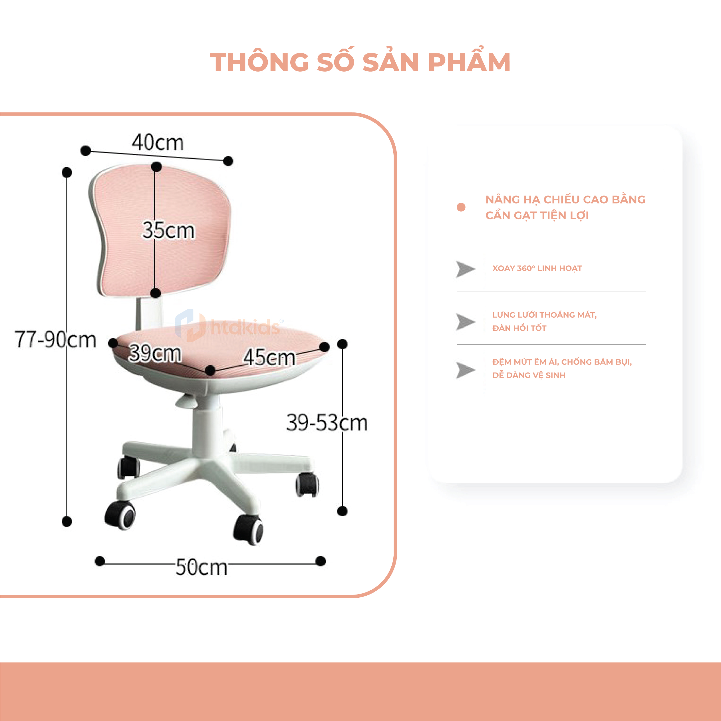 Ghế ngồi học chống gù kiểu mới cố định dáng ngồi khoa học - Điều chỉnh 3 chiều – Chứng nhận uy tín chất lượng hàng đầu