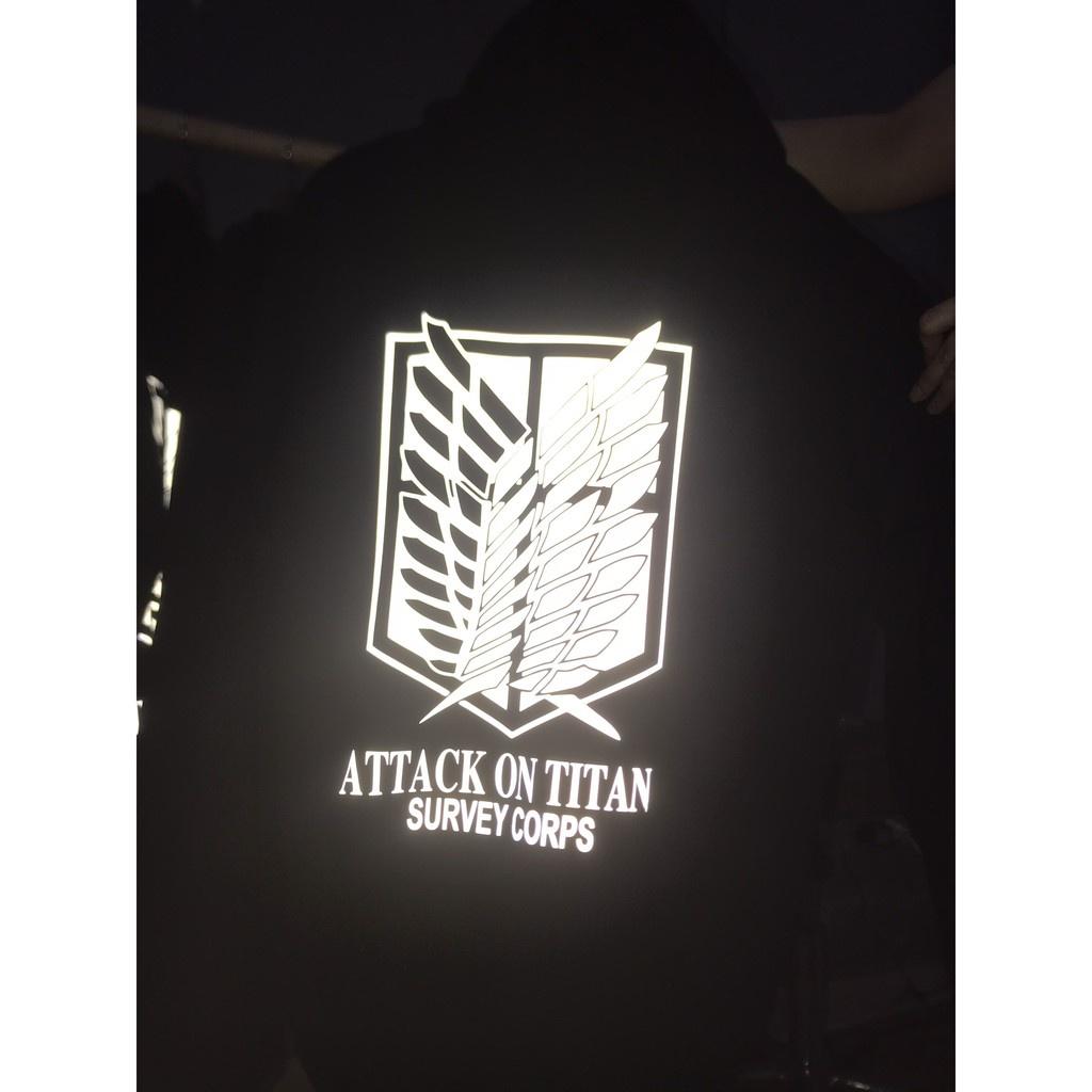 Áo hoodie Attack on Titan , áo khoác AOT phản quang cực chất chất nỉ bông đẹp