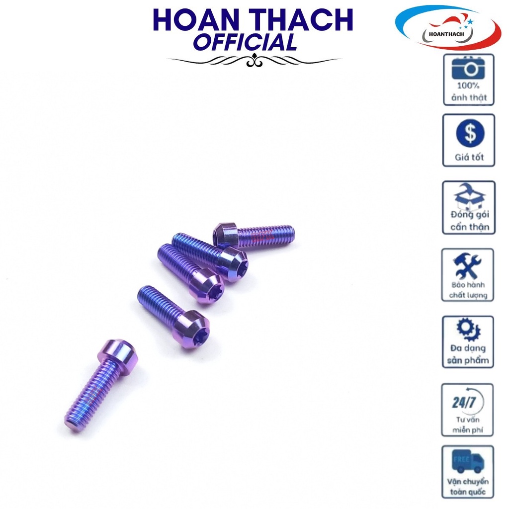 Ốc Trụ 5L15 Tím gắn cho nhiều dòng xe máy SP017529 (giá 1 con)