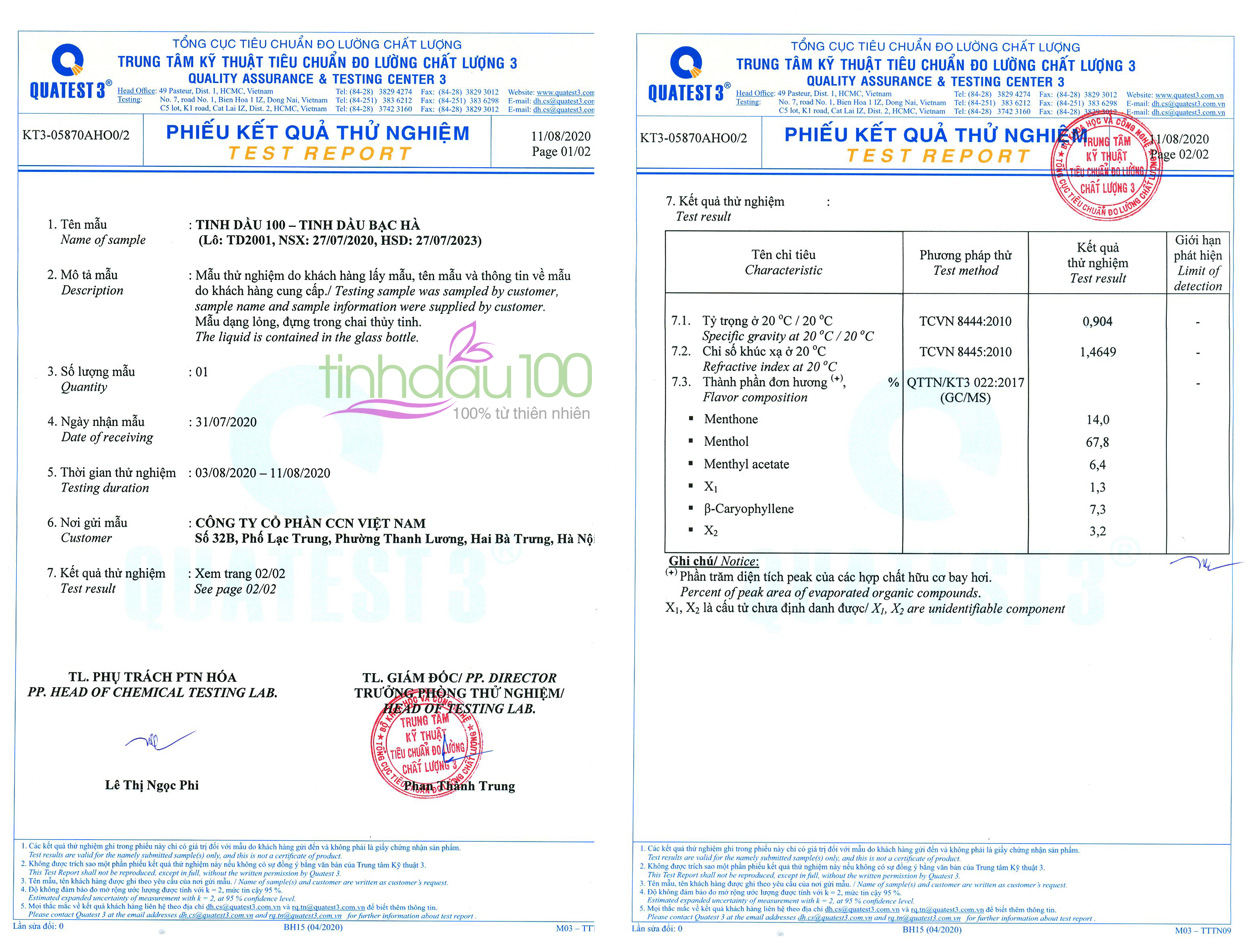 Tinh dầu bạc hà nguyên chất thơm mát, khử mùi, đuổi chuột