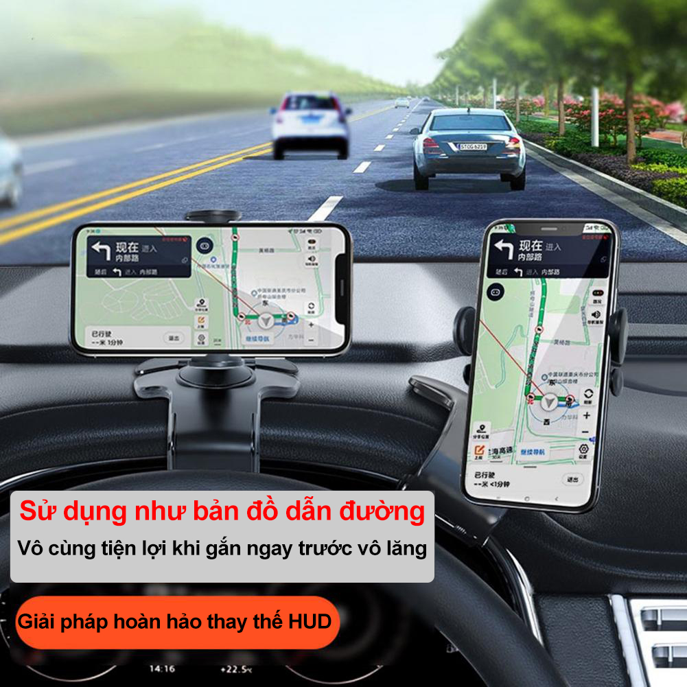 Giá đỡ điện thoại trên ô tô - Xoay 360 độ, chống rung hiệu quả