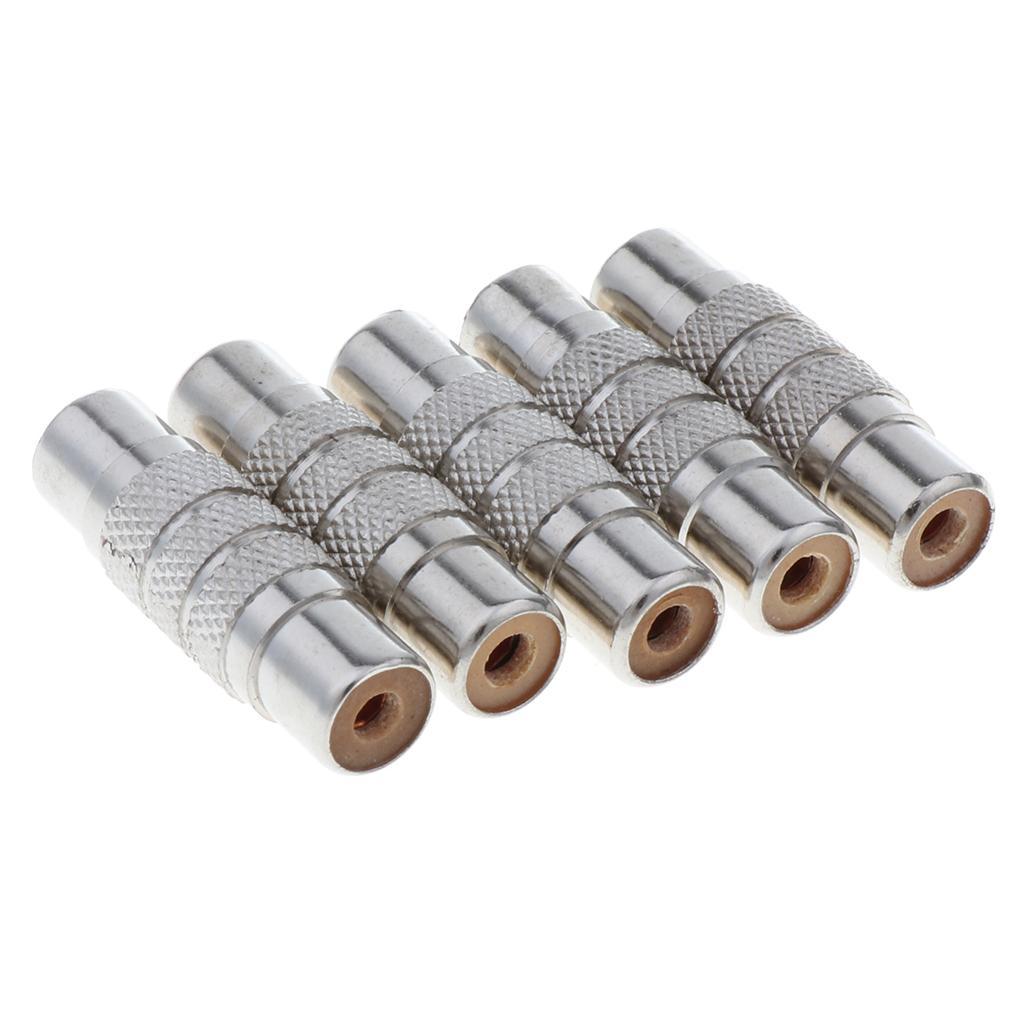 5 Packs Universal Audio Video Gold RCA Female to Female Coupler Adapter