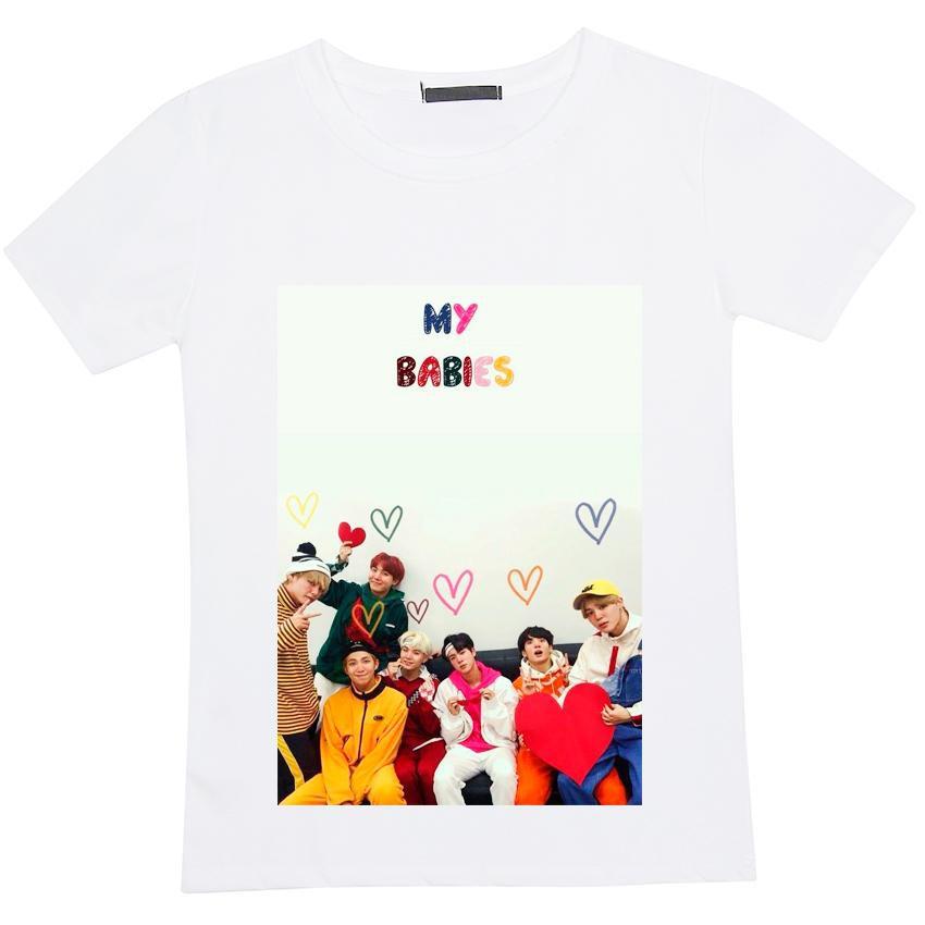 Áo thun cotton in hình BTS quà tặng ARMY