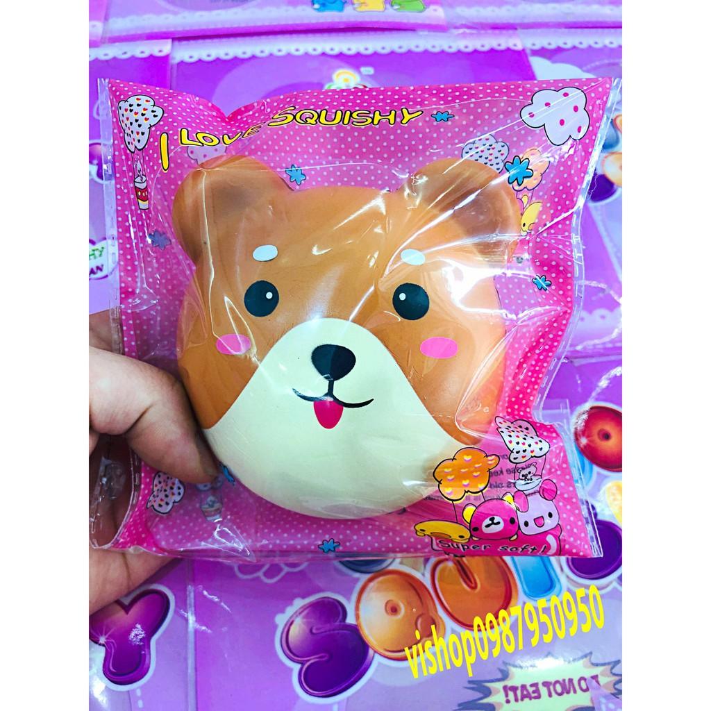 ĐỒ CHƠI SQUISHY MẶT GẤU VÀNG LÈ LƯỠI mã UED1 GZIPPER