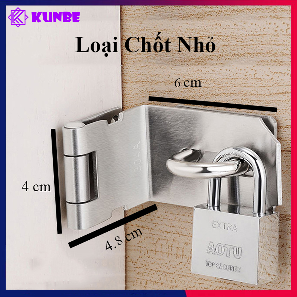 Chốt Khóa Vuông 90 độ Có PAT Khóa KUNBE, Bản Lề Cài Khóa Chốt Cửa, Tiện Dụng Dễ Lắp Đặt