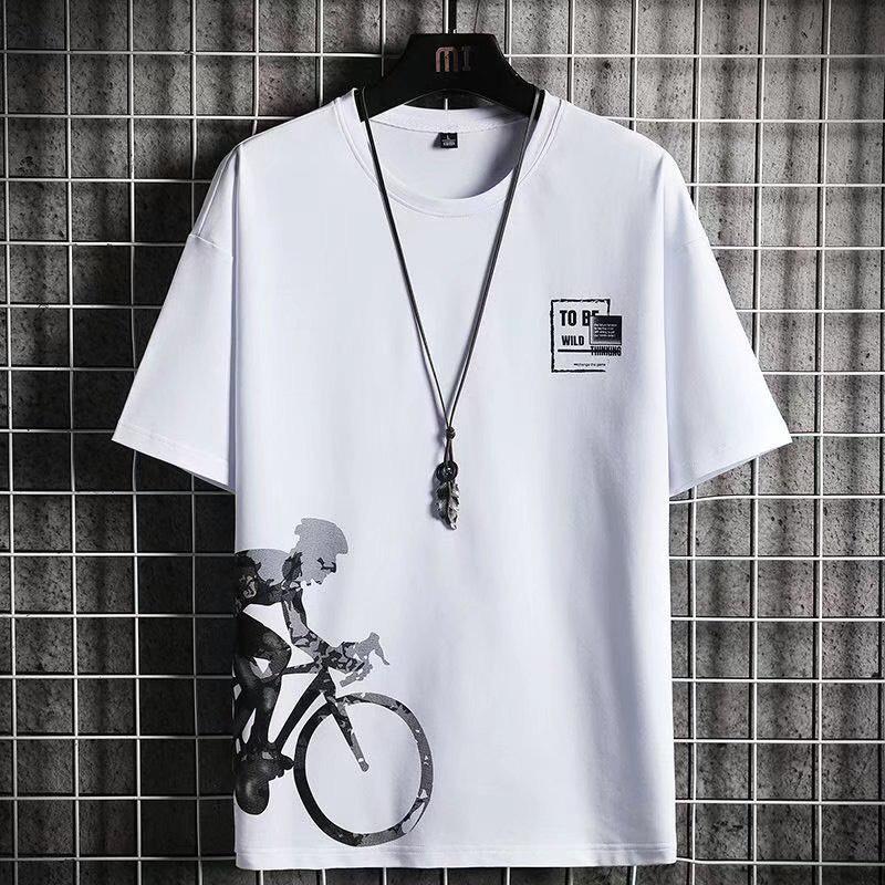 Bộ Đồ Thể Thao In Xe Đạp To Be Will Trắng/Đen FullSize Kiểu Dáng Slim Fit Phiên Bản Hàn Quốc DB45