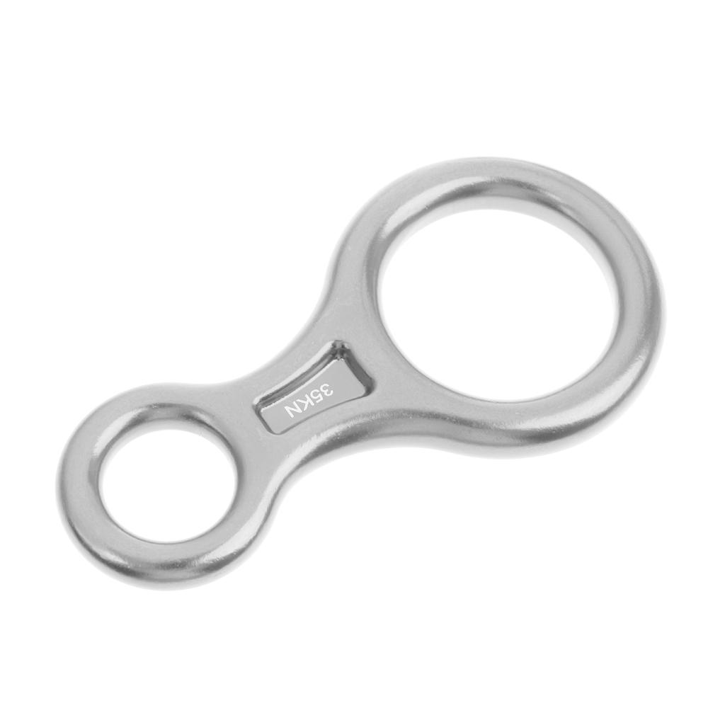 35KN Figure 8 Climbing Mountaineering Rappelling Ring Belay Device Red