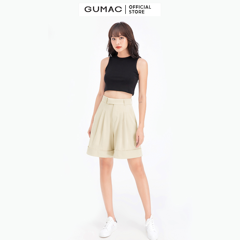 Quần short xếp li GUMAC QB679