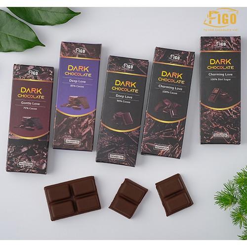 Bar 20gr- Dark Chocolate 100% Cacao, Socola đen nguyên chất không đường, ăn Giảm cân, KETO, DAS, Tiểu đường