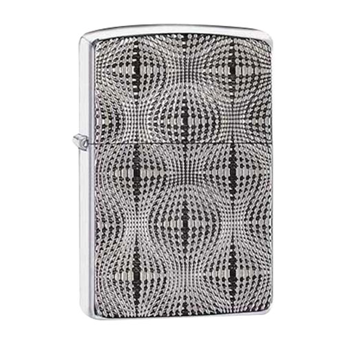 Bật Lửa Zippo 28835 Armor High Polish Chrome Raised Globe