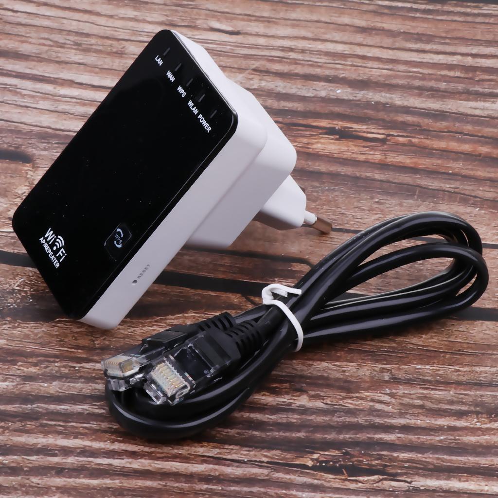 300Mbps Wireless Wifi Repeater Signal Booster Double Ports Extender EU Plug