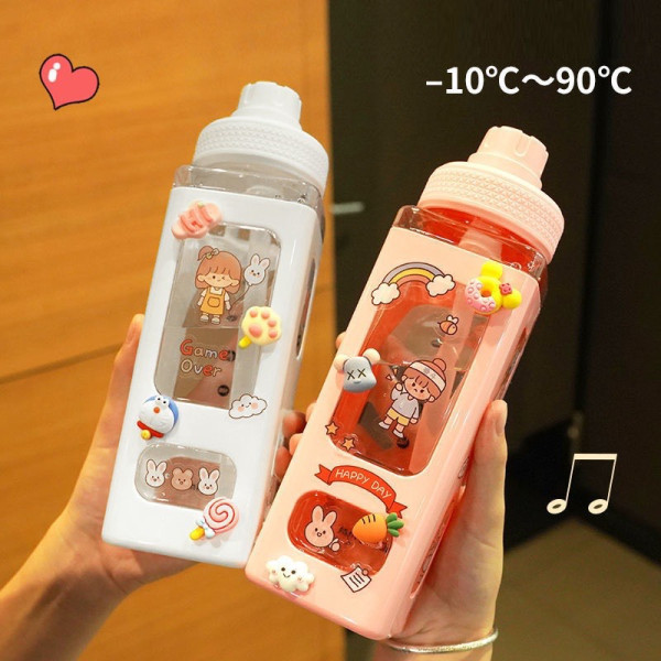 Bình nước vuông Con Gấu Siêu Cute 700ml