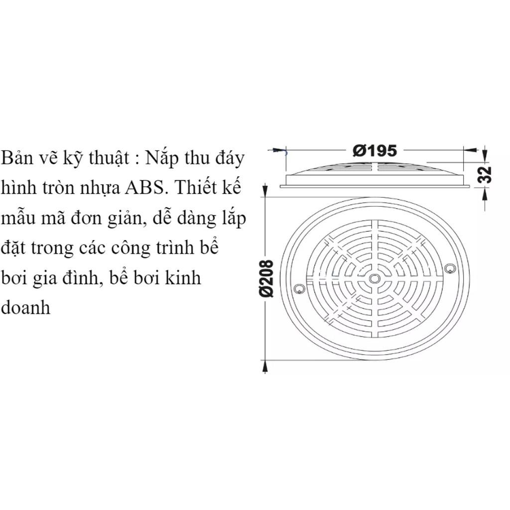 Nắp thu đáy bể bơi F200