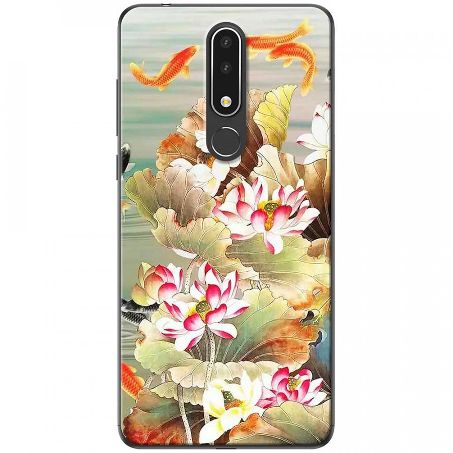 Ốp lưng dành cho Nokia 3.1 Plus mẫu Hoa sen cá