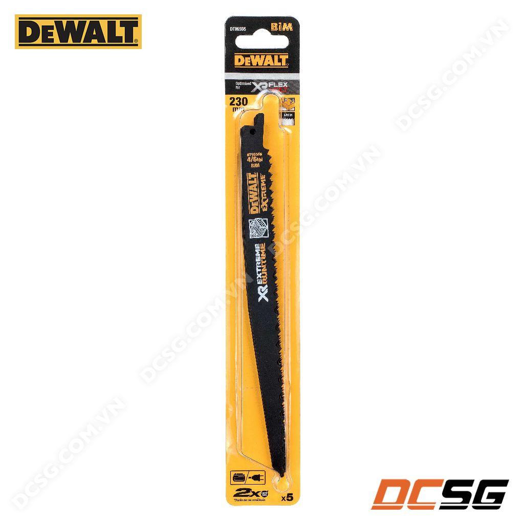 Bộ 05 lưỡi cưa kiếm cắt gỗ có đinh 4/6TPI DEWALT EXTREME | DCSG