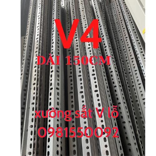 sắt thanh V Lỗ (cây V4 - dài 150cm ), kệ sắt V lỗ,sắt V lỗ đa năng,sắt V lắp kệ