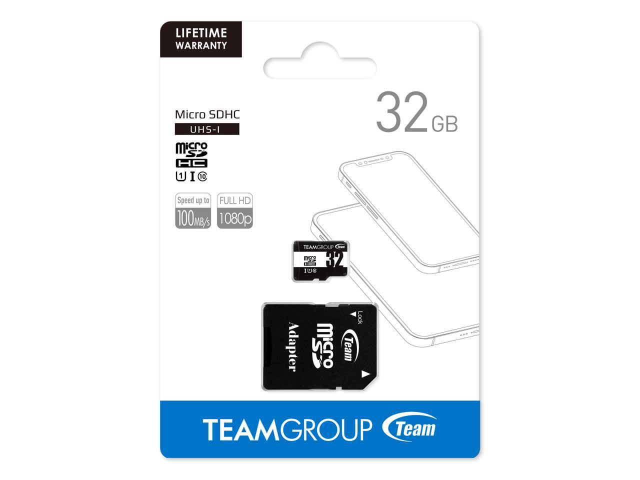 Thẻ nhớ micro SDHC / SDXC Team upto 100MB/s 500x kèm Adapter - Hàng chính hãng