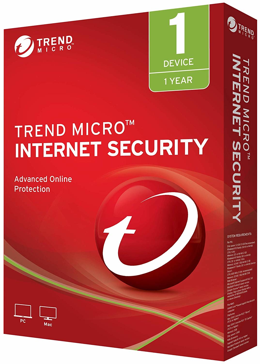 Phần Mềm Trend Micro Internet Security Bản Quyền 1 PC Năm - Hàng Chính Hãng