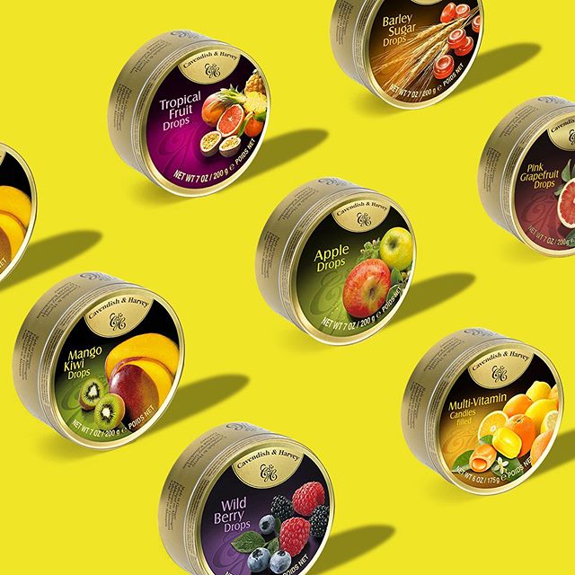 Kẹo trái cây Cavendish & Harvey vị Tropical Fruit Drops hộp 200gr