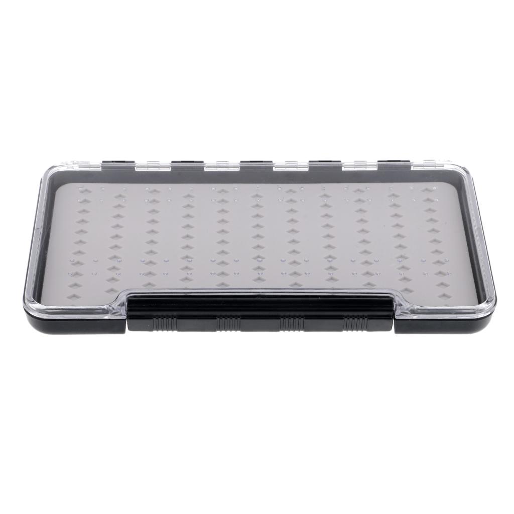 Fly Fishing Box Plastic Box Slit Silicone Component Slim Box Transparent Lid
