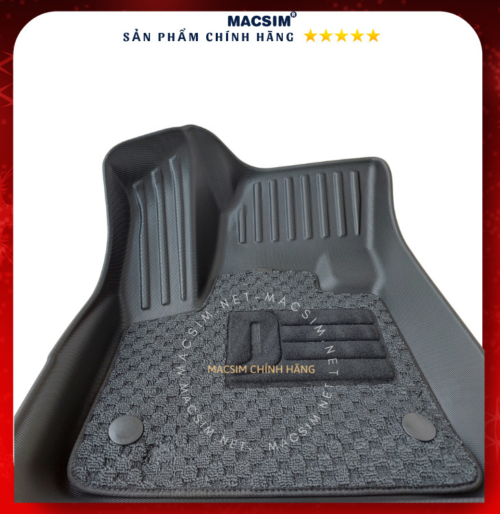 Thảm qd (2 lớp) Peugoet 5008 màu đen Nhãn hiệu Macsim