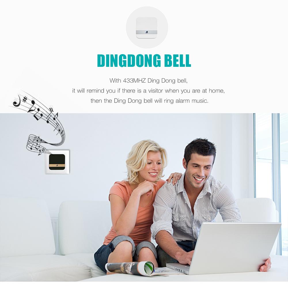 Chuông không dây, âm lượng có thể điều chỉnh và lựa chọn âm nhạc