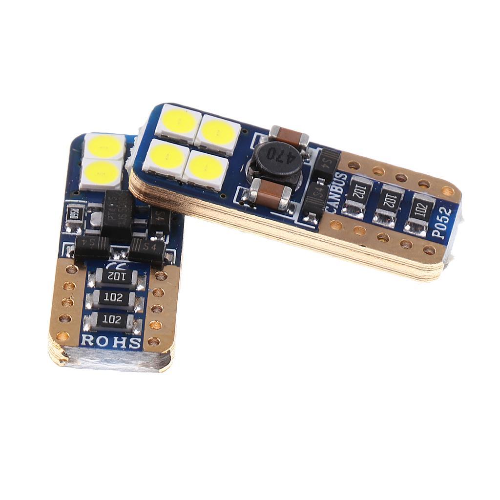 High Quality 2Pcs T10 8 LED Car Clearance Interior Light Wedge Bulbs White
